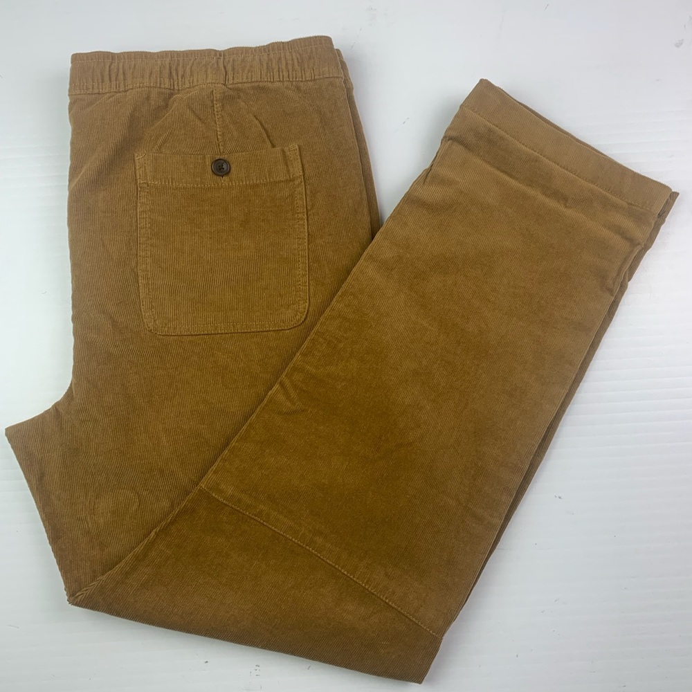 COPPER & OAK Mens Drawstring Casual Corduroy Pants Size 38x32 Bronze Brown